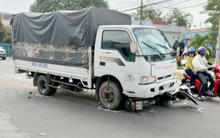 Tài xế ngủ gật, xe tải tông nhiều học sinh trên Quốc lộ 91