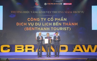 BenThanh Tourist nhận giải Thương hiệu Vàng TP HCM