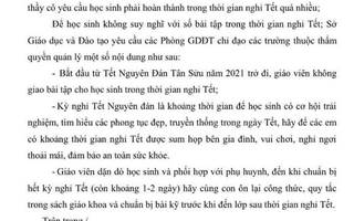 Hàng trăm phụ huynh chia sẻ công văn của Sở GD&ĐT tỉnh Bà Rịa - Vũng Tàu