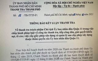 Nhiều thiếu sót trong công tác cấp phép xây dựng ở quận 11