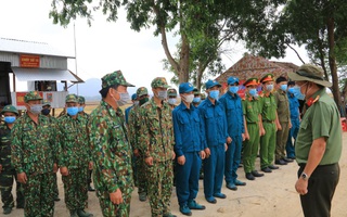 Công an An Giang thăm và kiểm tra các chốt phòng, chống Covid-19 tuyến biên giới