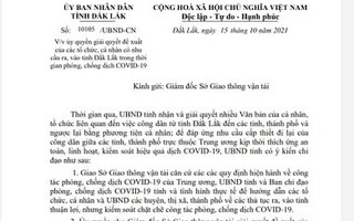 Đắk Lắk sẽ thu hồi văn bản giao Sở GTVT xác nhận ra vào tỉnh