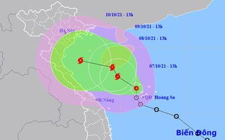 Áp thấp nhiệt đới mạnh lên thành bão giật cấp 12, hướng vào miền Trung