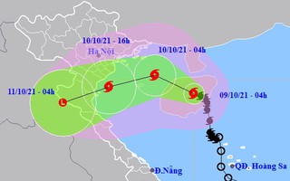 Bão số 7 giật cấp 11 vào vịnh Bắc Bộ, đổi hướng di chuyển vào nước ta