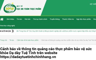 Cảnh báo về thông tin quảng cáo thực phẩm bảo vệ sức khỏe Dạ dày Tuệ Tĩnh