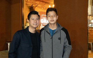 Con trai Quang Dũng và Jennifer Phạm tuổi 13 đã cao hơn bố