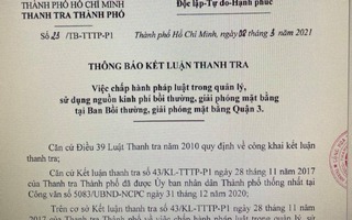 Phát hiện hàng loạt vi phạm tại Ban Bồi thường giải phóng mặt bằng quận 3, TP HCM