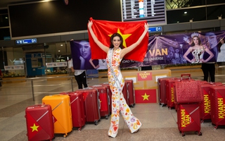 Hoa hậu Khánh Vân lên đường sang Mỹ chinh phục Miss Universe