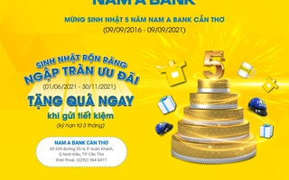 Gửi tiết kiệm nhận ngàn quà tặng hấp dẫn tại cụm Nam A Bank Cần Thơ