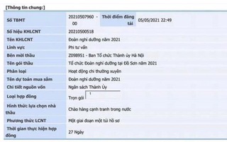 Thực hư thông tin Hà Nội đấu thầu cho cán bộ đi nghỉ dưỡng khi đang có dịch Covid-19