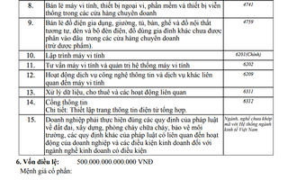 Người đàn ông 35 tuổi ở TP HCM đăng ký góp hơn 500.000 tỉ đồng vào nhiều công ty