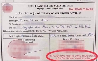 Thực hư "Khuyến cáo không dùng thức uống có cồn trong 50 năm" sau tiêm vắc-xin Covid-19