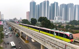 Tàu đường sắt trên cao Nhổn-ga Hà Nội chạy thử nghiệm để chuẩn bị vận hành