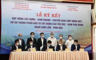 Ký hợp đồng xây dựng cao tốc Bắc - Nam phía Đông đoạn Cam Lâm – Vĩnh Hảo