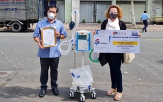 Doanh nghiệp châu Âu tặng máy thở cho TP HCM và Bình Dương