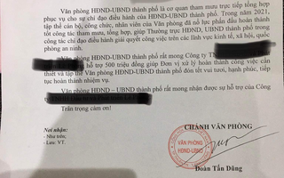 Diễn biến mới vụ công văn "xin tiền" của Văn phòng UBND TP Thuận An
