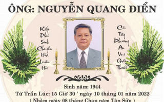 PGS-TS Nguyễn Quang Điển qua đời