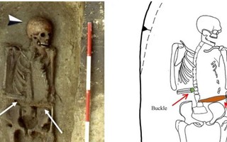 Người đàn ông gắn dao vào người thay bàn tay trong mộ cổ 1.500 năm