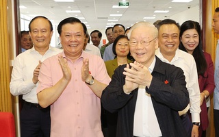 Những hình ảnh Tổng Bí thư Nguyễn Phú Trọng tiếp xúc cử tri tại Hà Nội