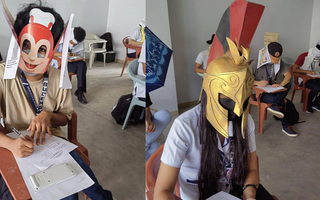 Cười xỉu với “mũ chống quay cóp” của cô giáo Philippines