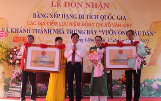 Đón nhận Bằng di tích Quốc gia các địa điểm lưu niệm Thủ tướng Võ Văn Kiệt
