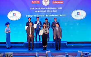 MIKGroup được vinh danh Top 10 thương hiệu mạnh ngành bất động sản 2022