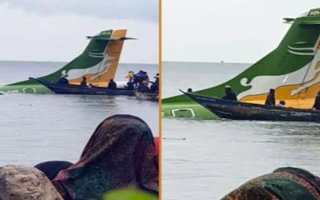 CLIP: Chạy đua giải cứu hành khách trong máy bay lao xuống hồ ở Tanzania