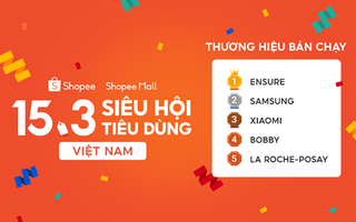 Đơn hàng Shopee trong 2 giờ đầu tiên của ngày 15-3 tăng gấp 5 lần