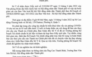 Sở Y tế TP HCM xin lỗi sau buổi giám sát của HĐND bị hủy