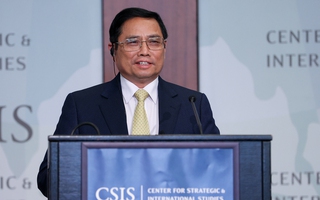 Thủ tướng Phạm Minh Chính phát biểu tại Trung tâm nghiên cứu Chiến lược và Quốc tế Mỹ