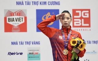 Chiếc HCV SEA Games mừng sinh nhật muộn của hoa khôi Dương Thúy Vi