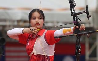 Người đẹp môn bắn cung Ánh Nguyệt cùng đồng đội mất huy chương vàng trước tuyển Philippines