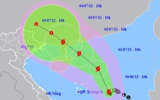 Bão số 1 có bán kính gió mạnh rất rộng, có thể đổ bộ vào Bắc Bộ