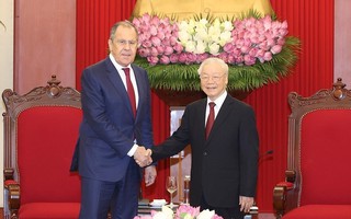 Tổng Bí thư Nguyễn Phú Trọng tiếp Bộ trưởng Ngoại giao Nga Sergey Lavrov