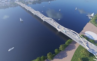 Cầu Trần Hưng Đạo cấp đặc biệt gần 9.000 tỉ đồng qua sông Hồng có hình dáng thế nào?