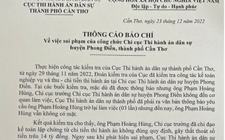 Truy tìm Chi cục trưởng Chi cục THADS huyện Phong Điền