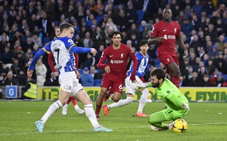 Thua đậm Brighton 0-3, Liverpool trượt dài giải Ngoại hạng Anh