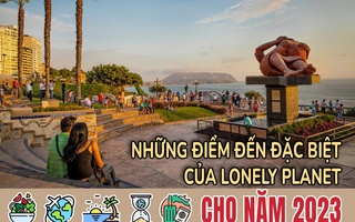 Những điểm đến đặc biệt của Lonely Planet cho năm 2023