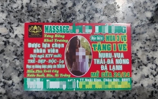 Phạt 1 công ty phát danh thiếp có hình ảnh khiêu gợi mời massage