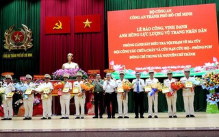 Công an TP HCM vinh danh trung tá Nguyễn Chí Thành và 2 tập thể