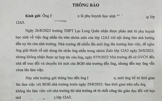 Vụ bố phản ánh, con bị "từ chối giáo dục": Trường nói chỉ “doạ” để phụ huynh lên làm việc