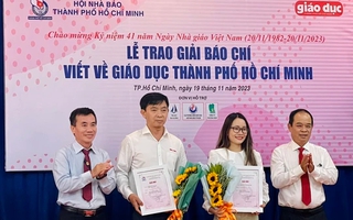 Báo Người Lao Động đoạt giải Nhì Giải Báo chí viết về giáo dục TP HCM
