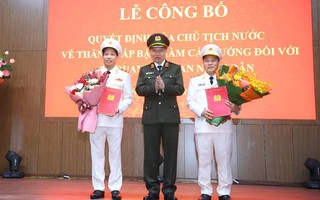 Hai thứ trưởng Bộ Công an được phong quân hàm trung tướng