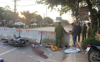 Tông vào tường chắn ngang đường, 1 thanh niên tử vong