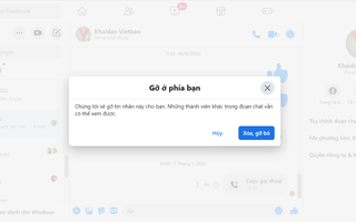 Facebook Messenger bất ngờ không thu hồi được tin nhắn