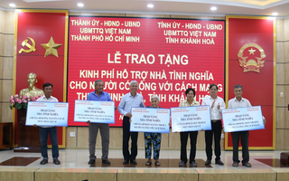 TP HCM hỗ trợ xây nhà tình nghĩa cho 5 gia đình người có công ở Khánh Hoà