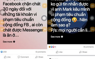 Messenger bị khóa, người dùng chật vật