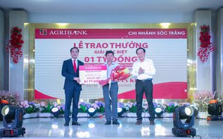 Agribank trao thưởng giải đặc biệt 1 tỉ đồng cho khách hàng tại Sóc Trăng