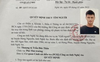 Thông báo truy tìm 2 nghi phạm trong vụ án giết người