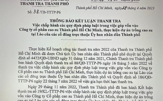 Vì sao Công ty Cổ phần Cao su TP HCM bị thanh tra?